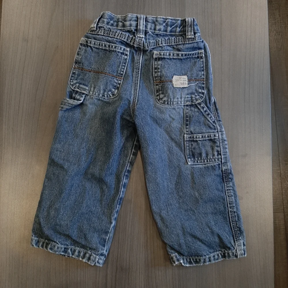 CHILDRENS PLACE Carpenter Jeans Straight Leg Denim Adjustable Waist Size 24M